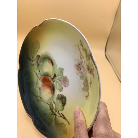 Beautiful Antique J & C Jaeger & Co. Bavaria Louise Fruit Plate A. Koch Signed - Picture 7 of 11